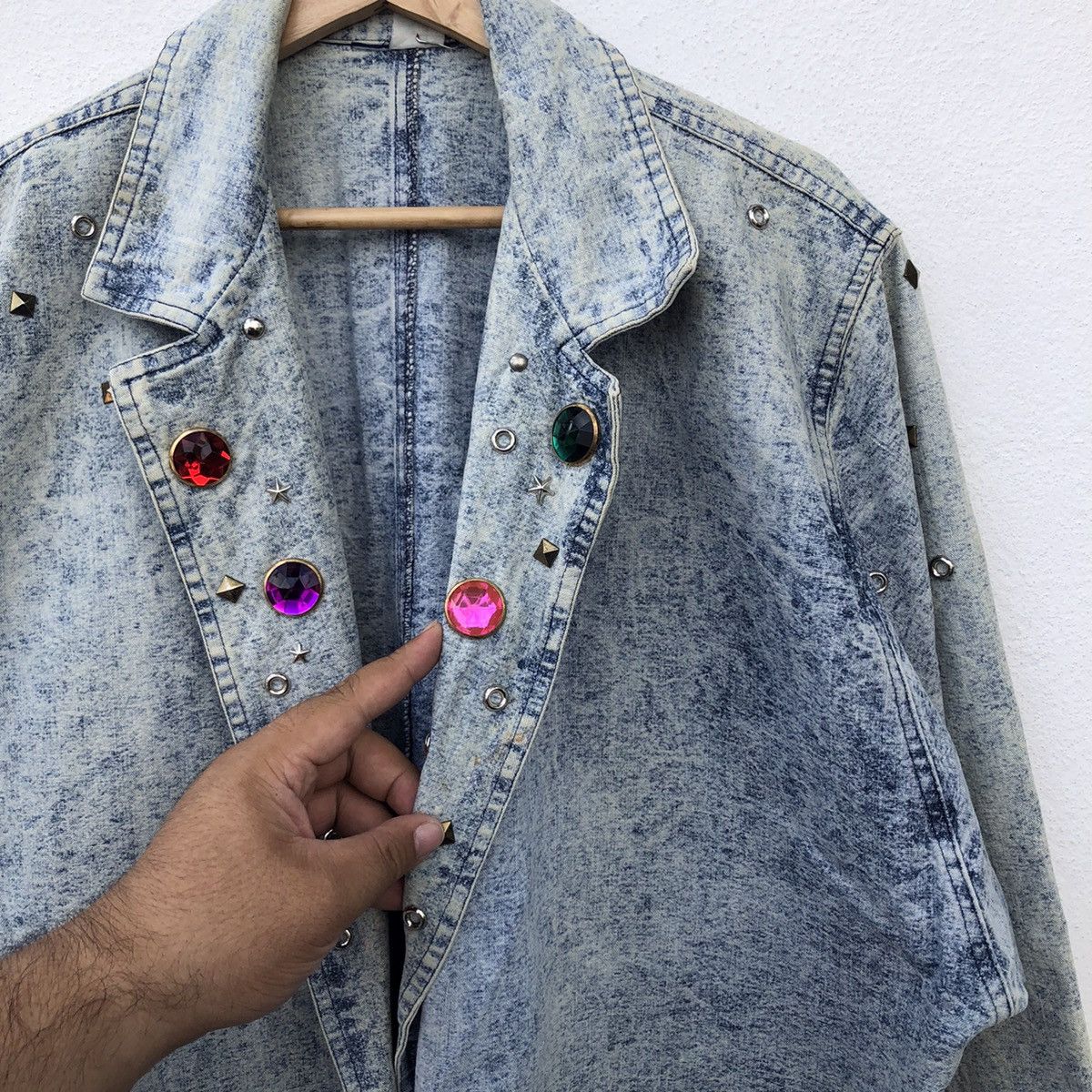 Vintage RARE💥 LONG DENIM JACKET MILITARY COLLECTIONS MADE IN USA Size US L / EU 52-54 / 3 - 10 Thumbnail