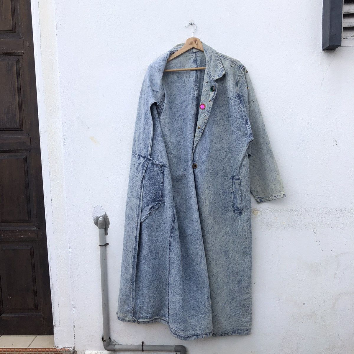 Vintage RARE💥 LONG DENIM JACKET MILITARY COLLECTIONS MADE IN USA Size US L / EU 52-54 / 3 - 12 Thumbnail