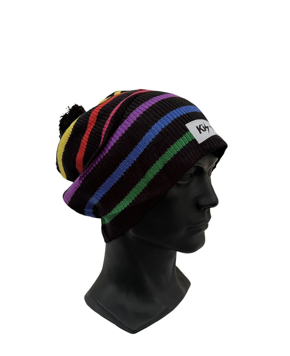 Vintage vintage Striped Design Beanie Hat Size ONE SIZE - 1 Thumbnail