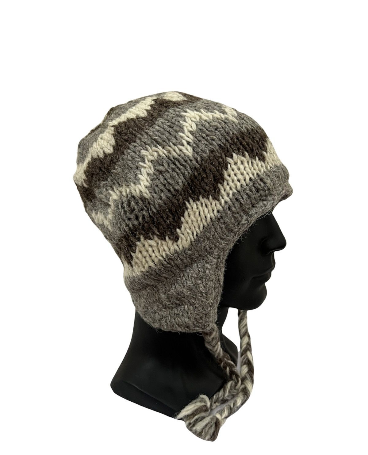 Vintage Vintage Knit Earflap Beanie Hat Size ONE SIZE - 3 Thumbnail