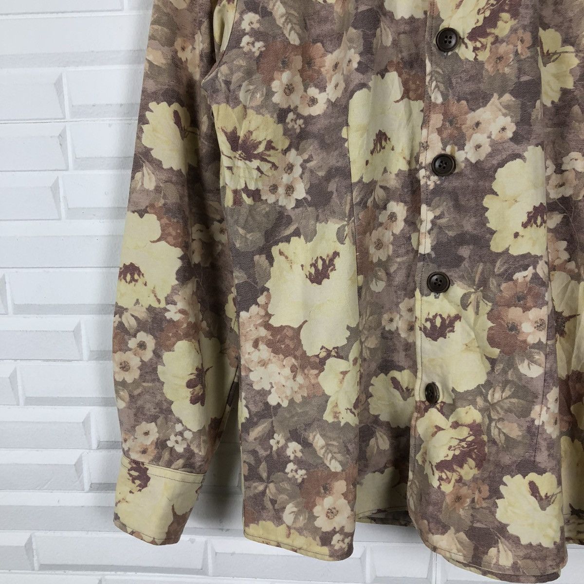 Japanese Brand FULLPRINT FLOWER BUTTON JACKET TORNADO MART FABRIC OF JAPAN Size US M / EU 48-50 / 2 - 4 Thumbnail