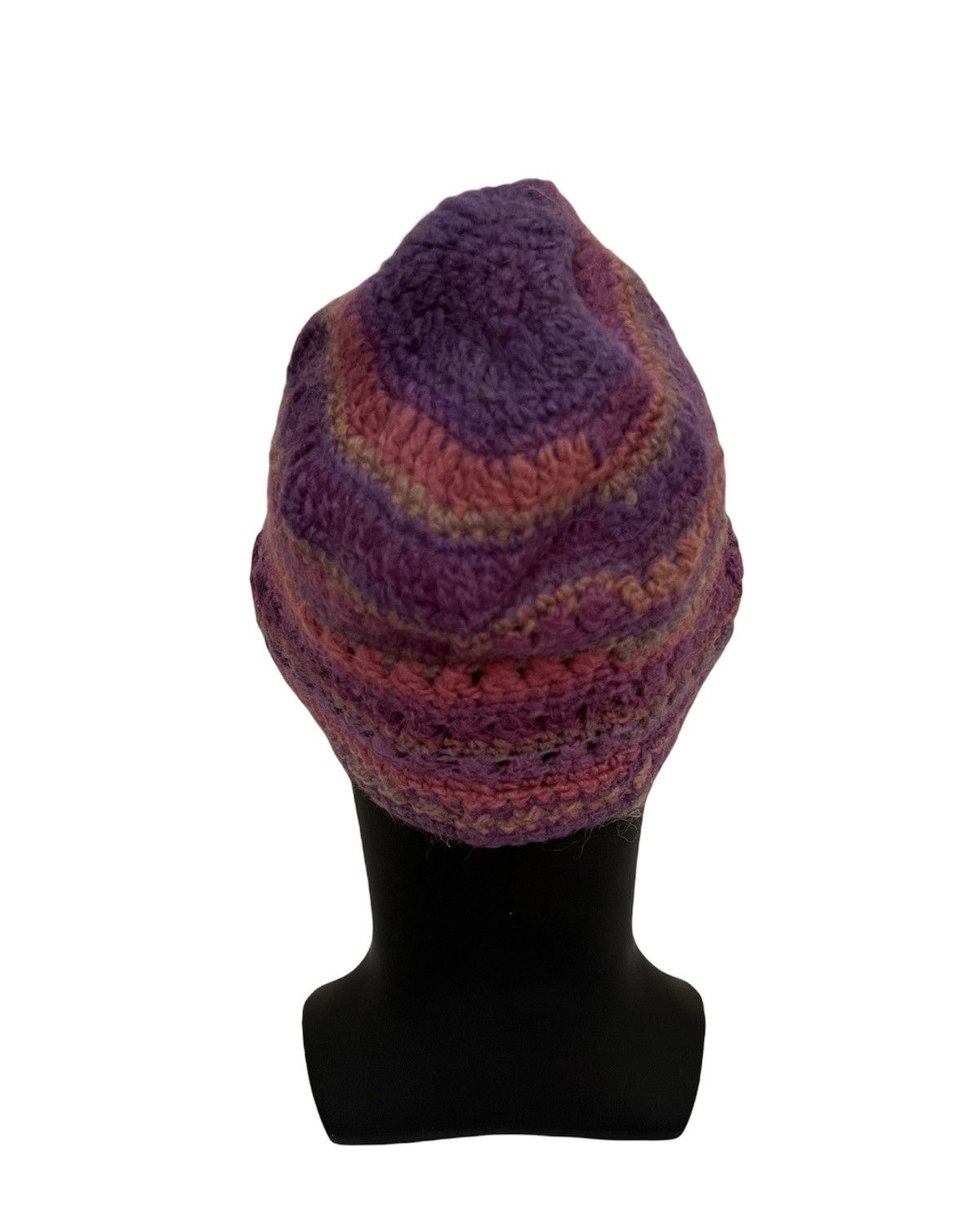 Vintage vintage Rainbow Colour Knit Beanie Hat Size ONE SIZE - 3 Thumbnail