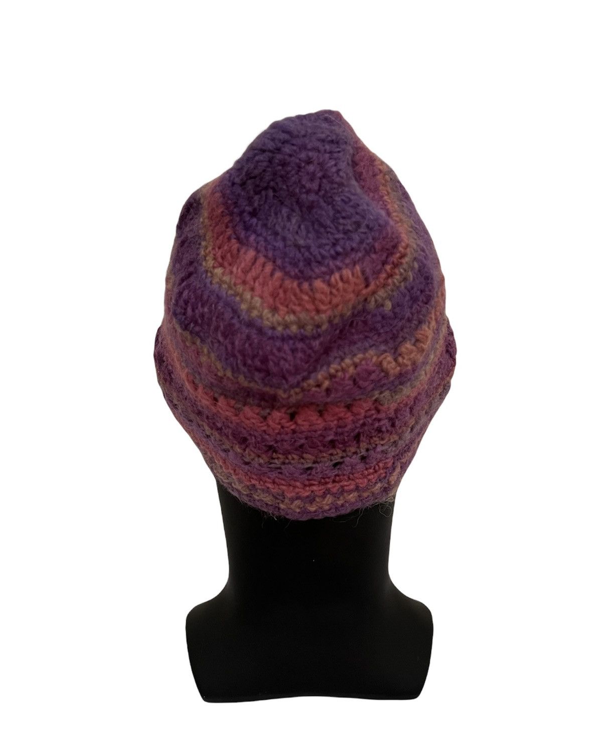 Vintage vintage Rainbow Colour Knit Beanie Hat Size ONE SIZE - 4 Thumbnail
