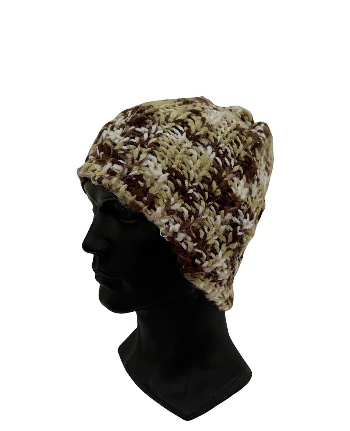 Vintage vintage Rainbow Colour Knit Beanie Hat Size ONE SIZE - 2 Thumbnail