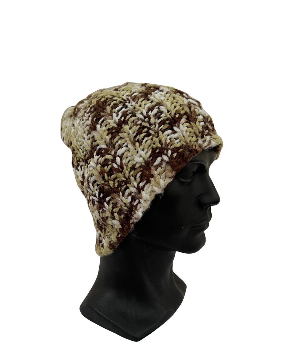 Vintage vintage Rainbow Colour Knit Beanie Hat Size ONE SIZE - 3 Thumbnail