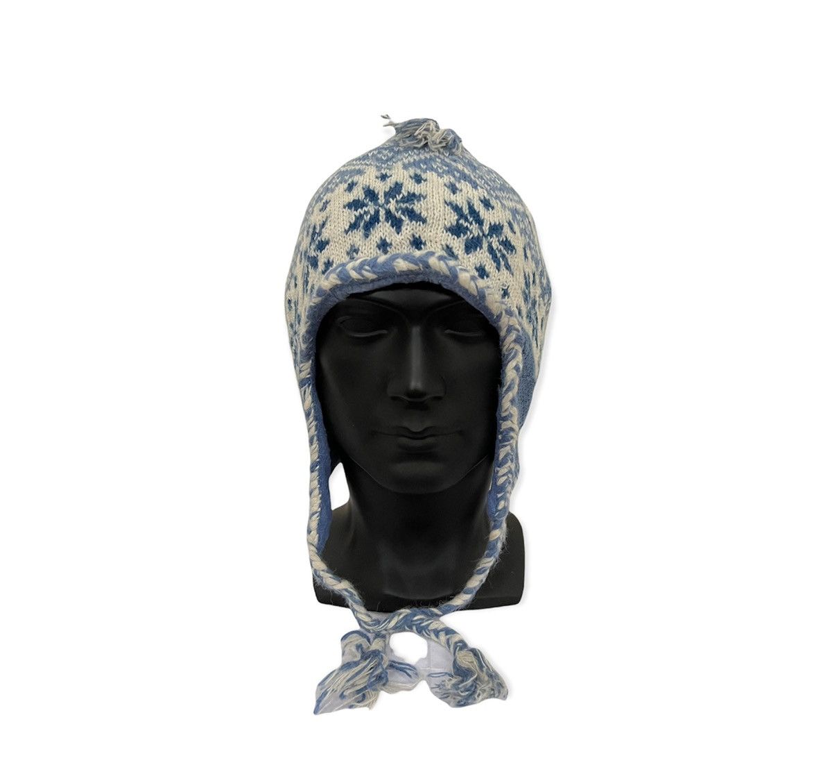 Vintage Vintage Knit Overprint Earflap Beanie Hat Size ONE SIZE - 2 Thumbnail