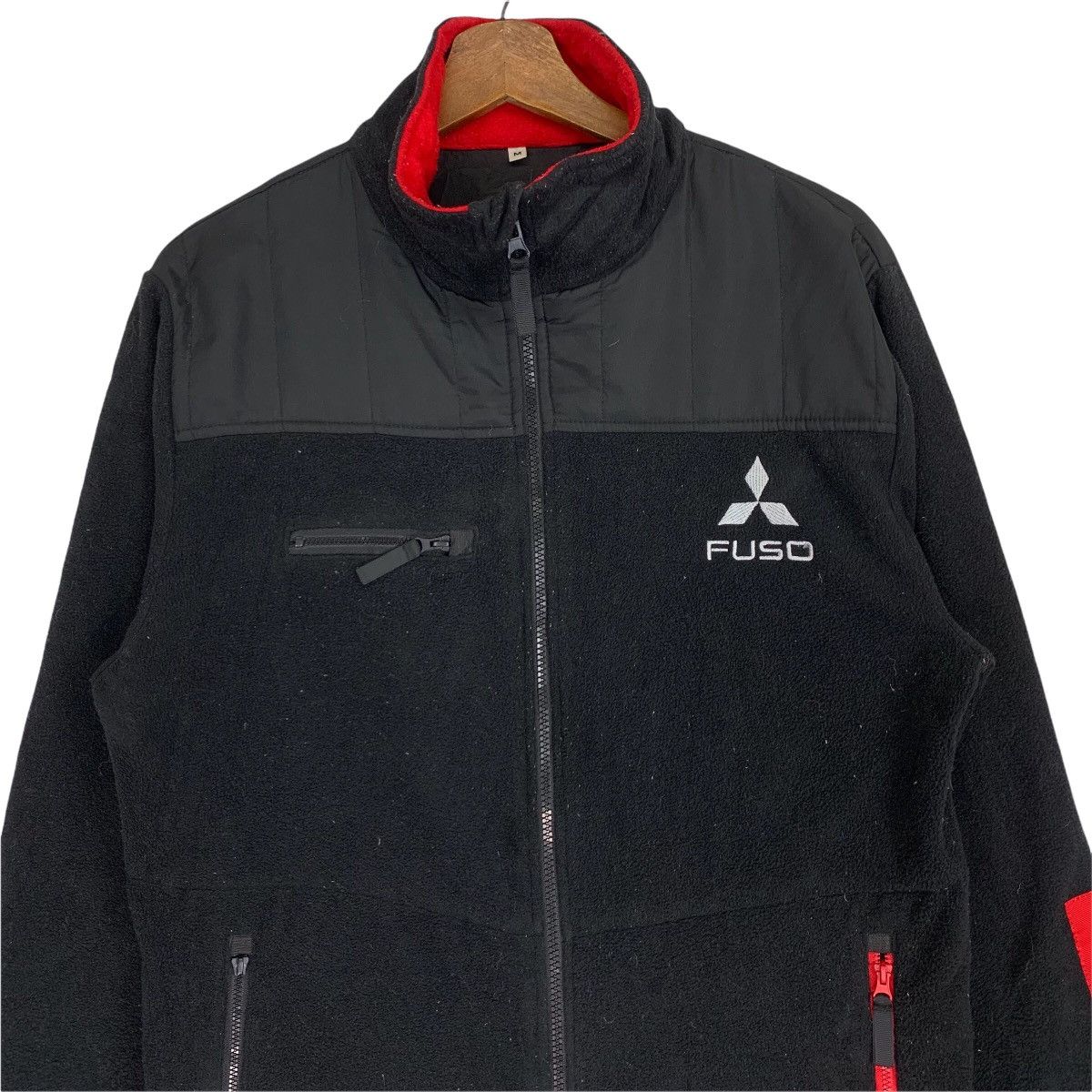 Japanese Brand Mitsubishi Fuso Racing Fleece Zipper Jacket Size US M / EU 48-50 / 2 - 2 Thumbnail