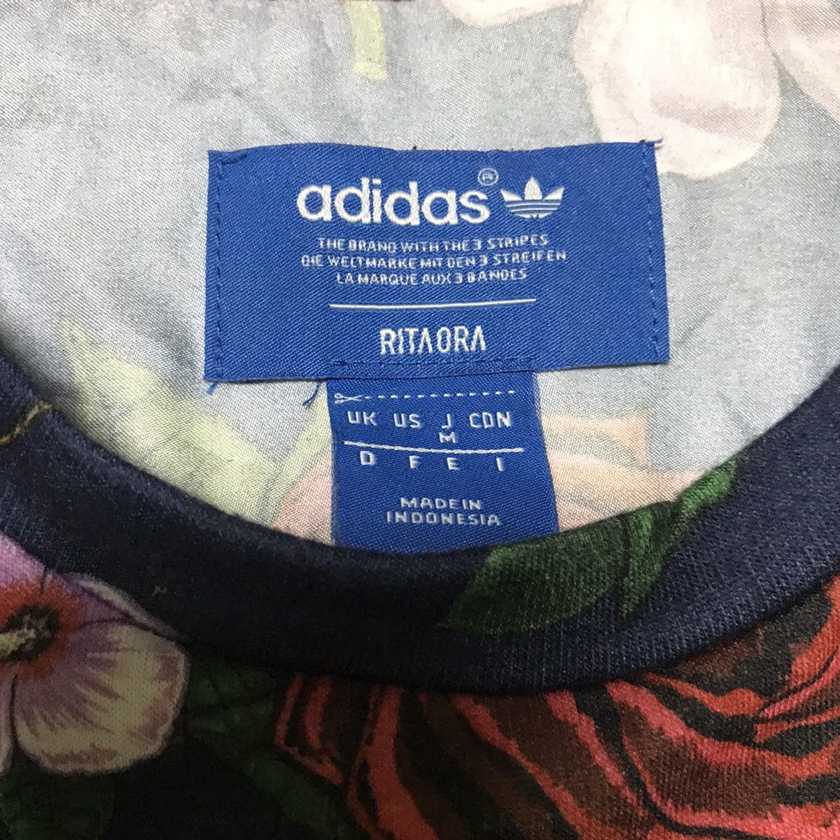 Adidas Adias BigLogo Full Print Flower Short Tee Size M / US 6-8 / IT 42-44 - 6 Thumbnail