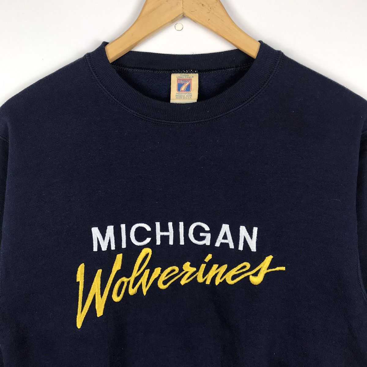 Logo 7 Vintage 90s Michigan Wolverines Crewneck Sweatshirt Size US L / EU 52-54 / 3 - 5 Thumbnail
