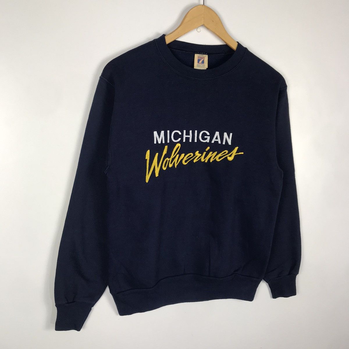 Logo 7 Vintage 90s Michigan Wolverines Crewneck Sweatshirt Size US L / EU 52-54 / 3 - 3 Thumbnail