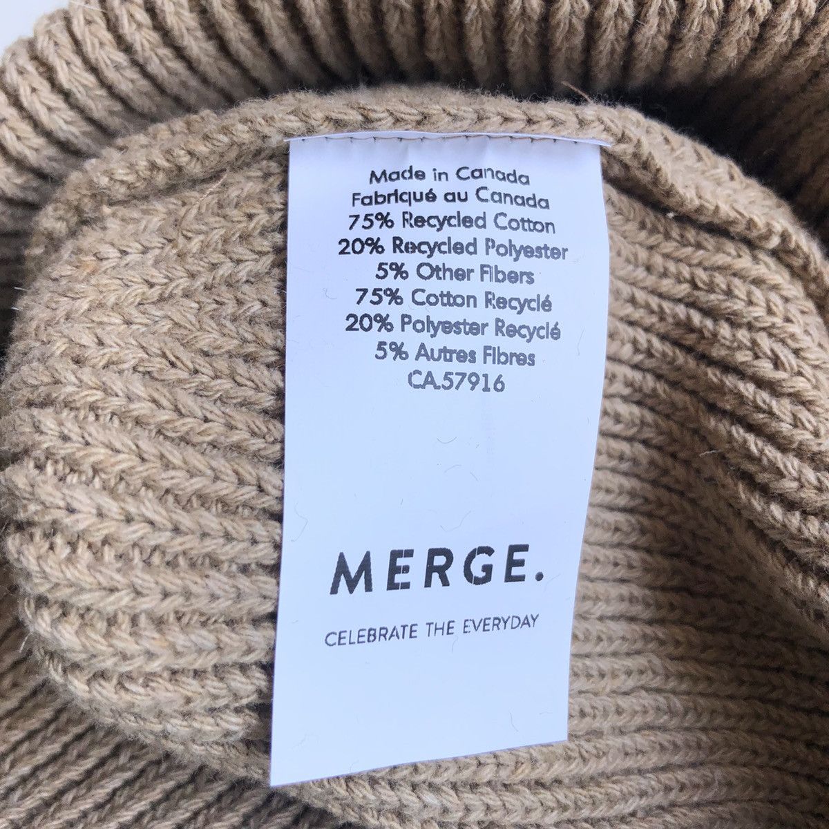 Other MERGE Eco Recycled Cotton Blend Beanie Size ONE SIZE - 4 Thumbnail