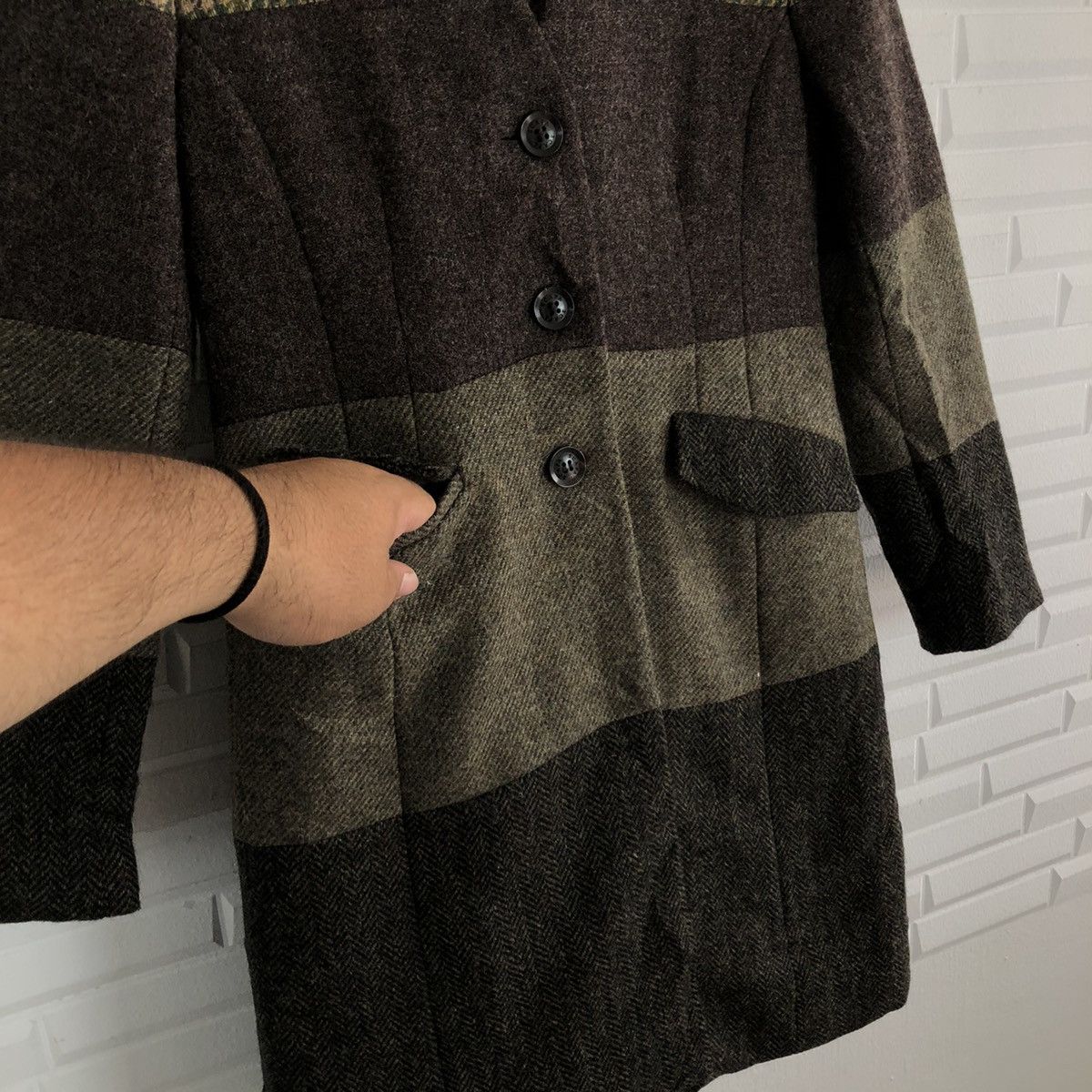 Japanese Brand SCAPA MADE IN ENGLAND LONG JACKET PATCHWORK DESIGN Size US M / EU 48-50 / 2 - 7 Thumbnail