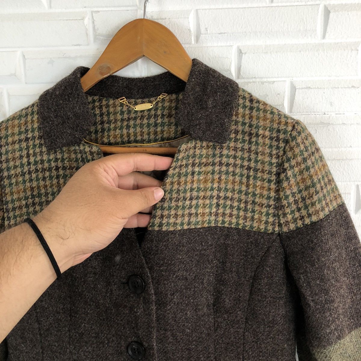 Japanese Brand SCAPA MADE IN ENGLAND LONG JACKET PATCHWORK DESIGN Size US M / EU 48-50 / 2 - 5 Thumbnail