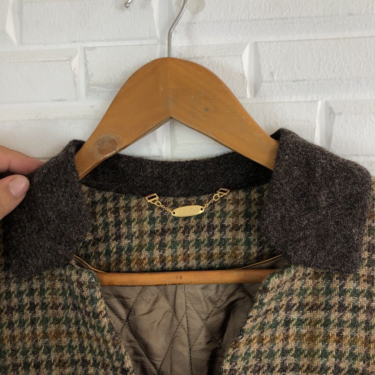 Japanese Brand SCAPA MADE IN ENGLAND LONG JACKET PATCHWORK DESIGN Size US M / EU 48-50 / 2 - 9 Thumbnail