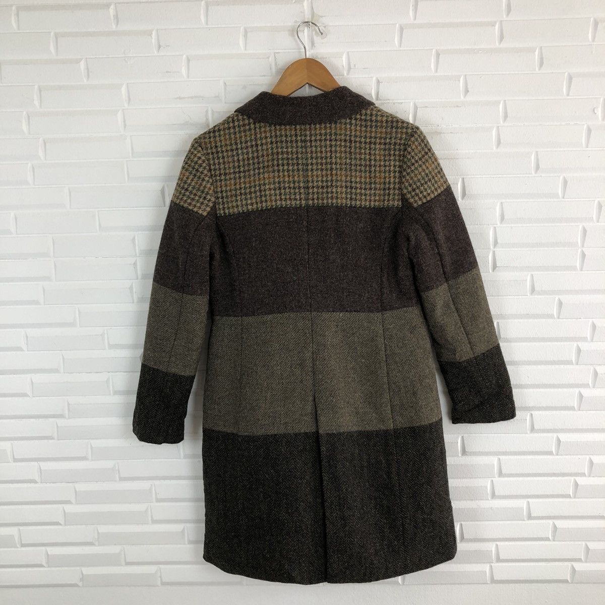 Japanese Brand SCAPA MADE IN ENGLAND LONG JACKET PATCHWORK DESIGN Size US M / EU 48-50 / 2 - 8 Thumbnail