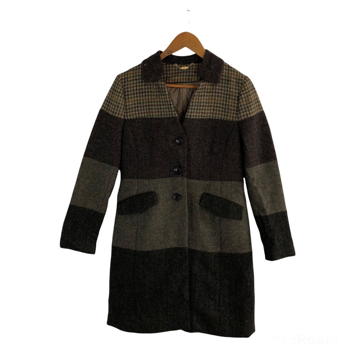 Japanese Brand SCAPA MADE IN ENGLAND LONG JACKET PATCHWORK DESIGN Size US M / EU 48-50 / 2 - 1 Thumbnail