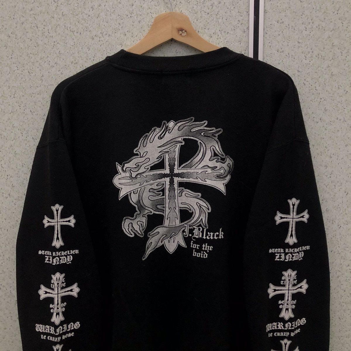 Japanese Brand THIRD WAVE SWEATSHIRT RARE DESIGN INSPIRED BY CROME HEARTS Size US M / EU 48-50 / 2 - 7 Thumbnail