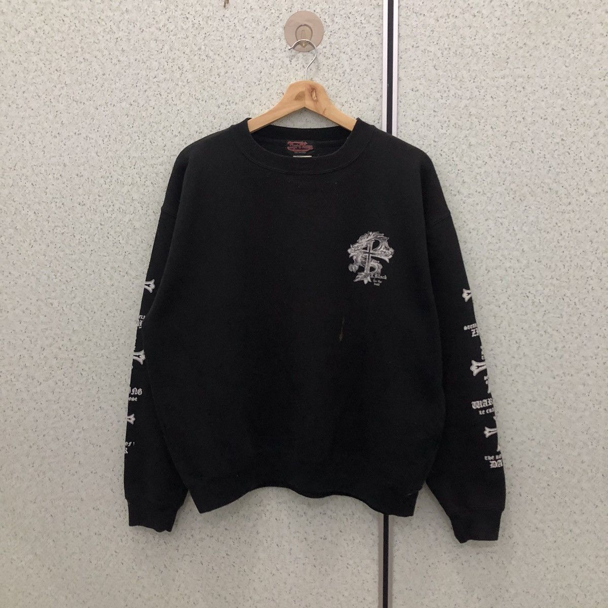 Japanese Brand THIRD WAVE SWEATSHIRT RARE DESIGN INSPIRED BY CROME HEARTS Size US M / EU 48-50 / 2 - 2 Thumbnail