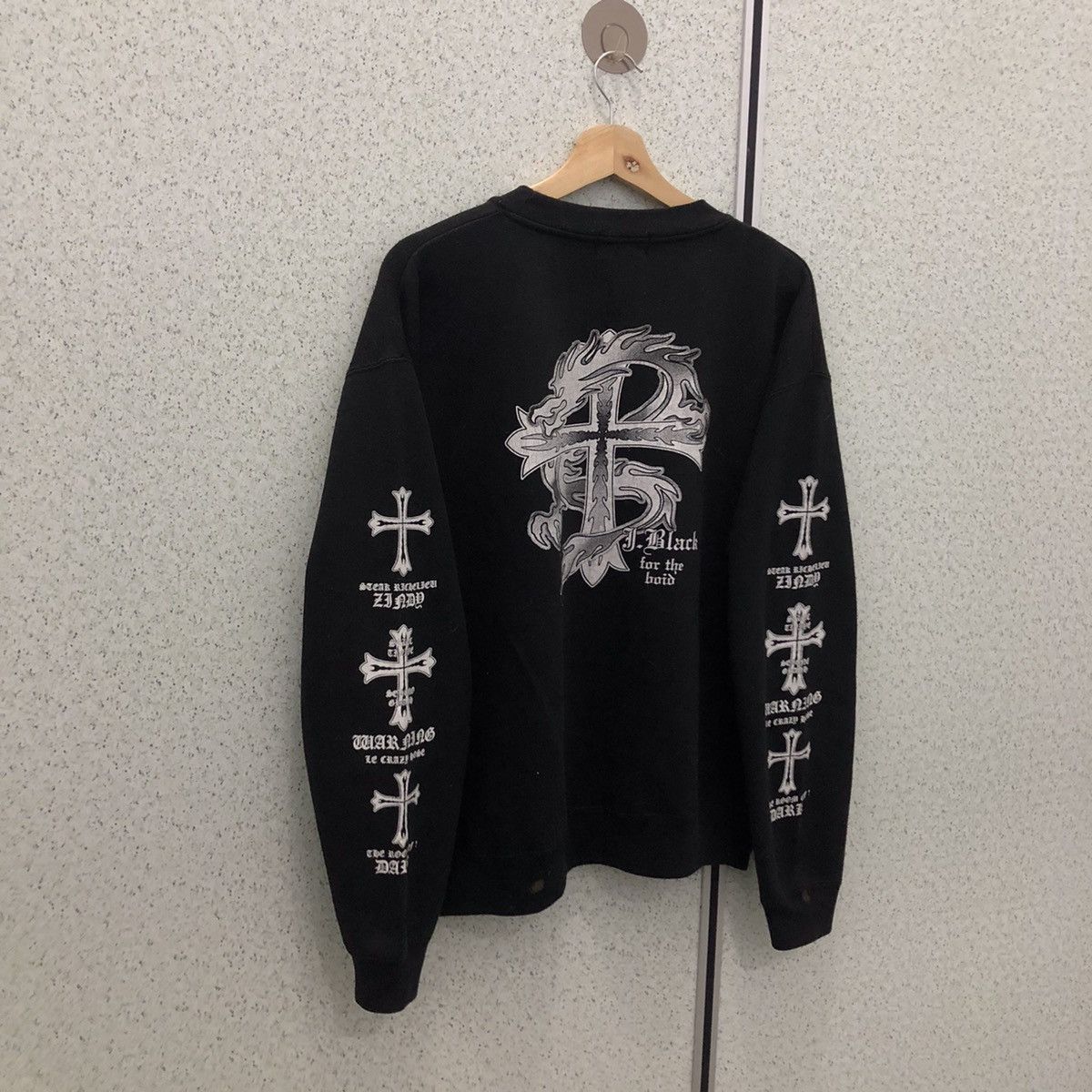 Japanese Brand THIRD WAVE SWEATSHIRT RARE DESIGN INSPIRED BY CROME HEARTS Size US M / EU 48-50 / 2 - 6 Thumbnail