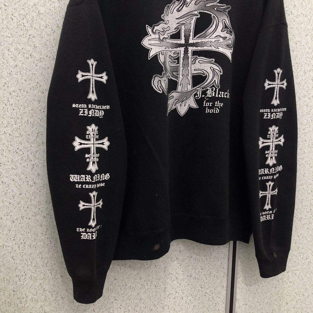 Japanese Brand THIRD WAVE SWEATSHIRT RARE DESIGN INSPIRED BY CROME HEARTS Size US M / EU 48-50 / 2 - 8 Thumbnail