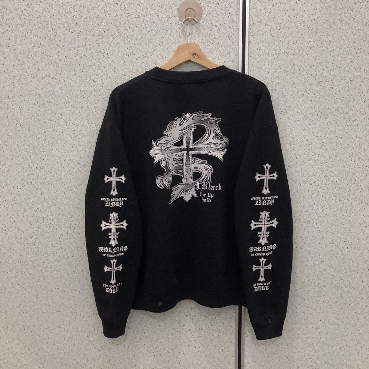 Japanese Brand THIRD WAVE SWEATSHIRT RARE DESIGN INSPIRED BY CROME HEARTS Size US M / EU 48-50 / 2 - 1 Thumbnail