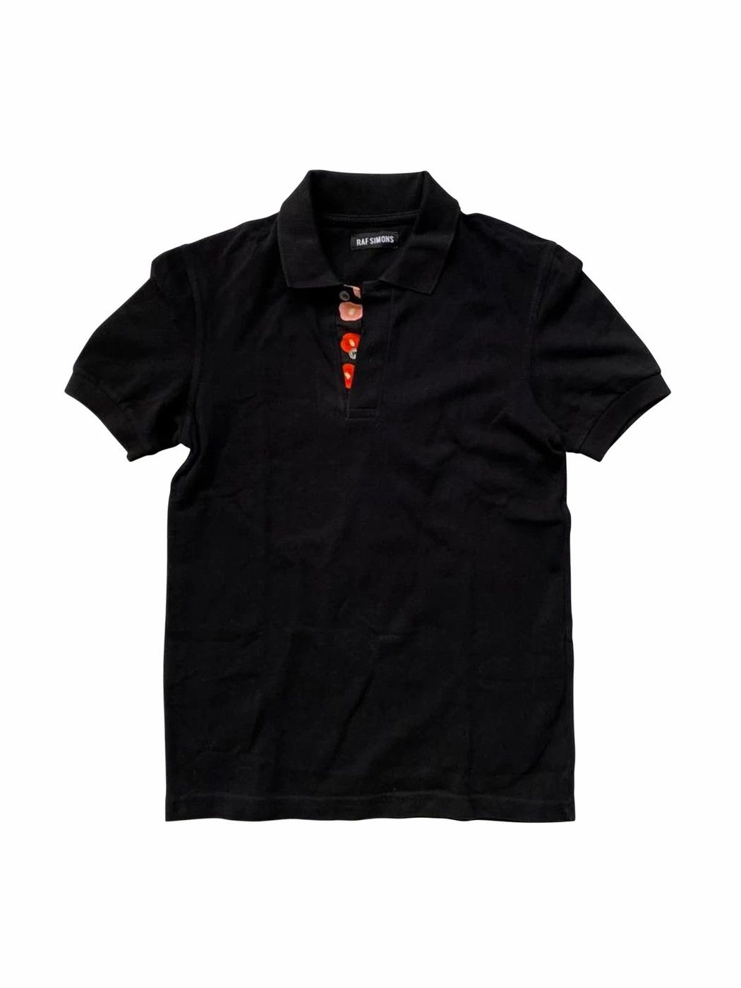 Raf Simons ⚡️QUICK SALE⚡️2014 Raf Simons Black Flower Polo Size US XS / EU 42 / 0 - 1 Thumbnail
