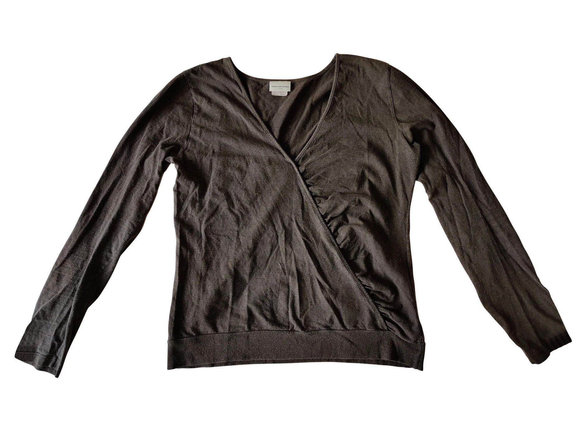 Dries Van Noten ⚡️QUICK SALE⚡️Dries Van Noten Brown Long Sleeve Top Size S / US 4 / IT 40 - 1 Thumbnail