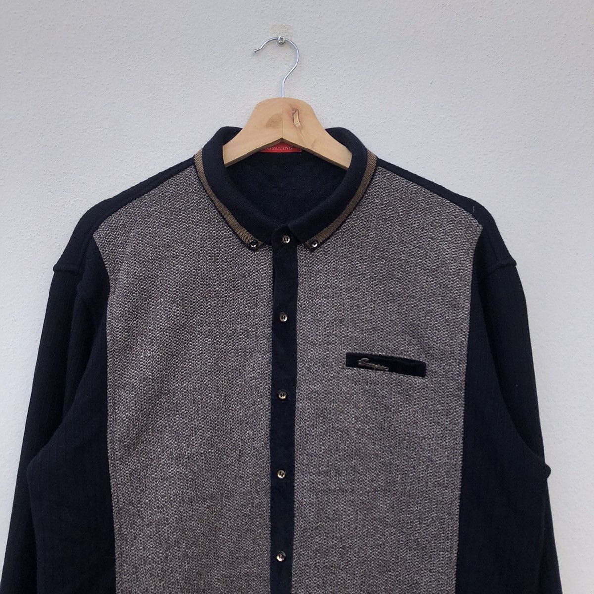 Japanese Brand TRITONE COLOUR BUTTON JACKET RARE DESIGN MENGYETING Size US M / EU 48-50 / 2 - 4 Thumbnail