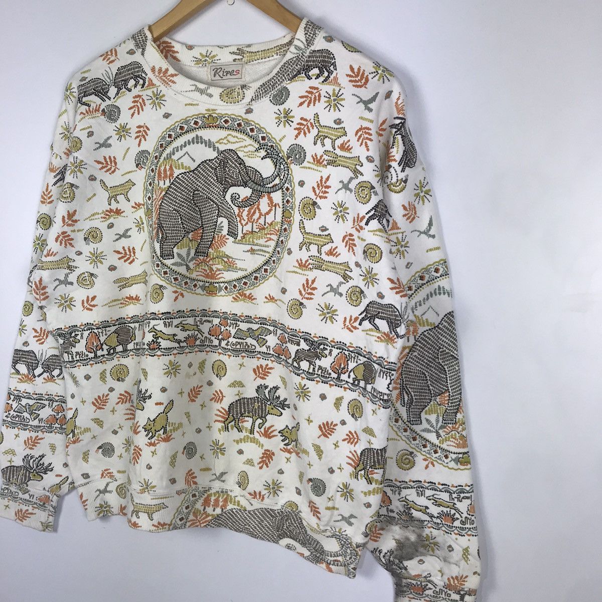 Japanese Brand Vintage Ripes Full Printed Sweatshirt Size US L / EU 52-54 / 3 - 2 Thumbnail