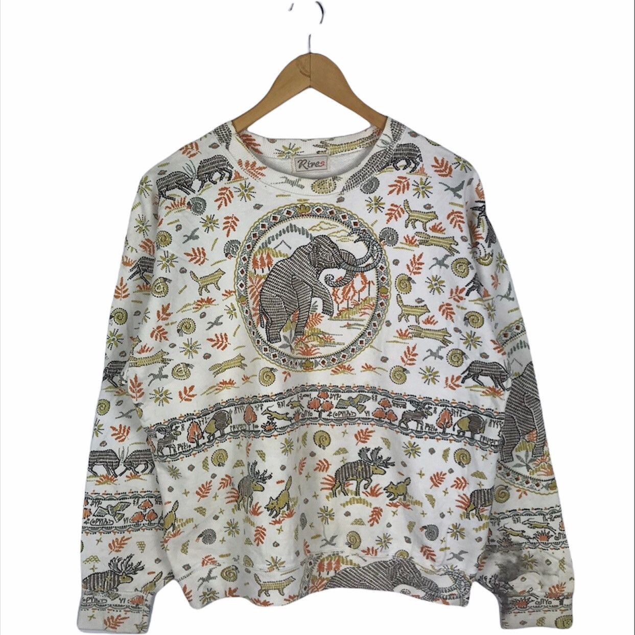 Japanese Brand Vintage Ripes Full Printed Sweatshirt Size US L / EU 52-54 / 3 - 1 Thumbnail