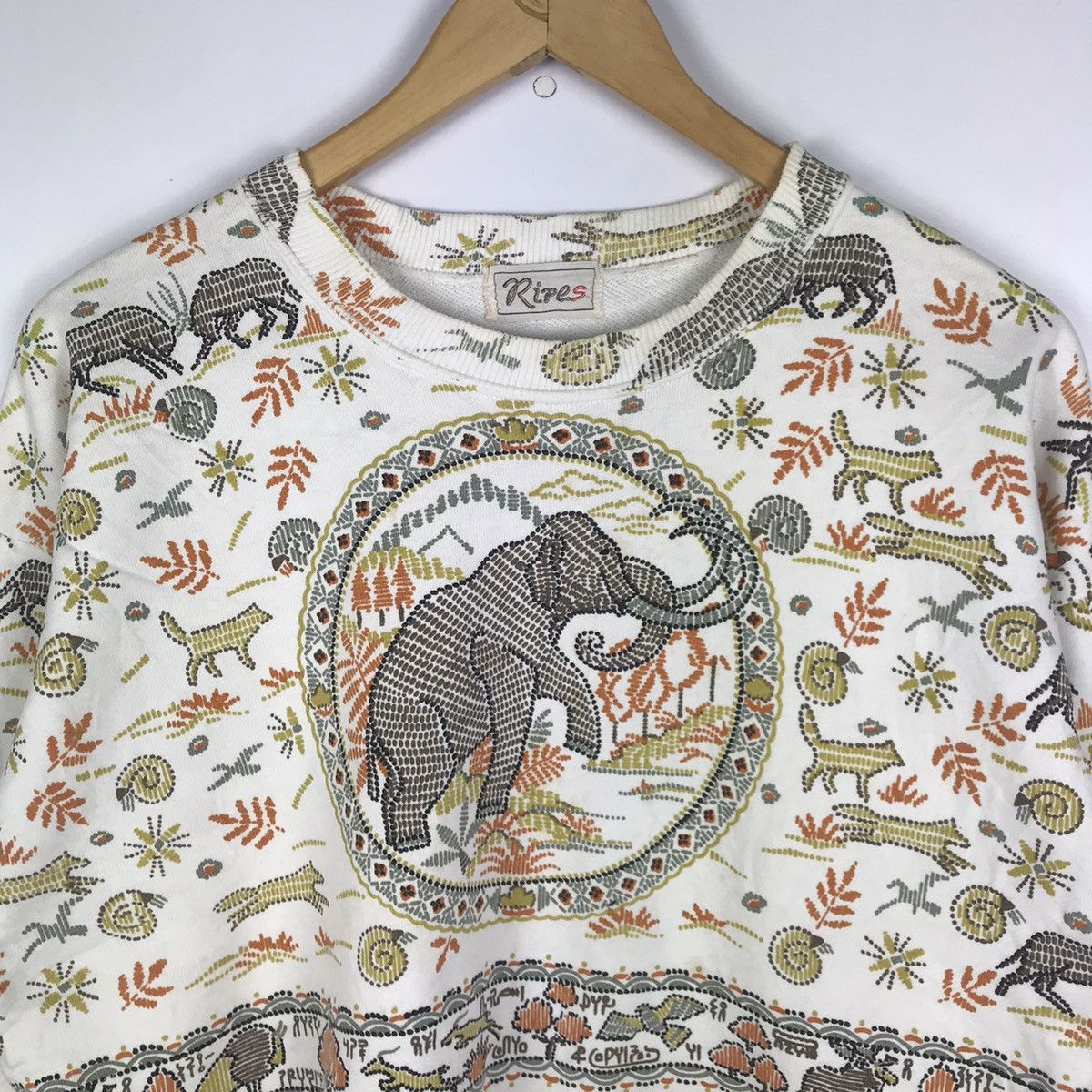 Japanese Brand Vintage Ripes Full Printed Sweatshirt Size US L / EU 52-54 / 3 - 4 Thumbnail