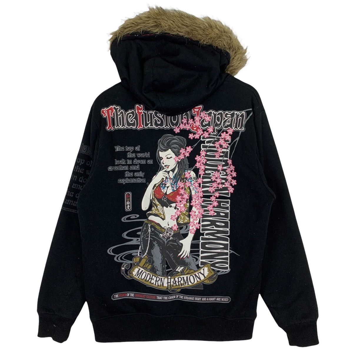 Japanese Brand The Fusion Japan Modern Harmony Printed Hoodie Sweatshirt Size US L / EU 52-54 / 3 - 1 Thumbnail