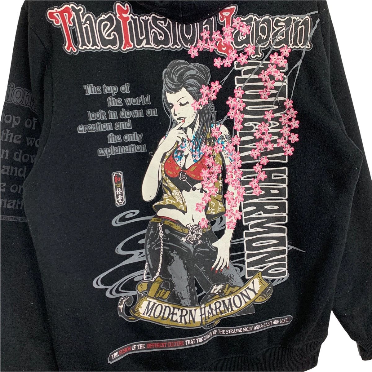 Japanese Brand The Fusion Japan Modern Harmony Printed Hoodie Sweatshirt Size US L / EU 52-54 / 3 - 2 Thumbnail