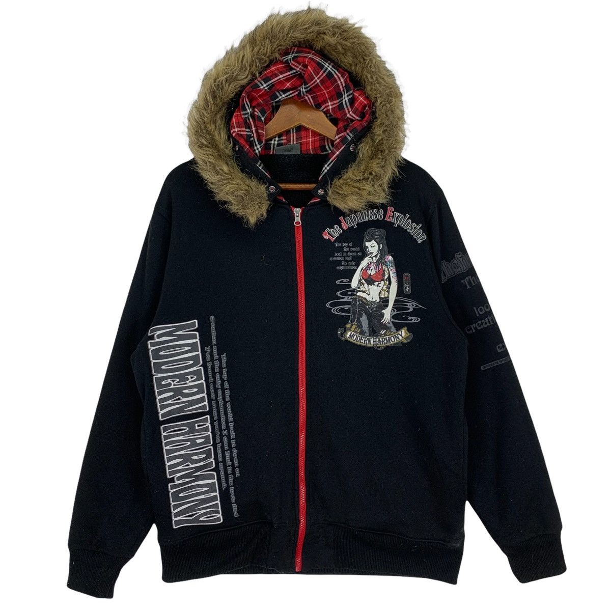 Japanese Brand The Fusion Japan Modern Harmony Printed Hoodie Sweatshirt Size US L / EU 52-54 / 3 - 3 Thumbnail