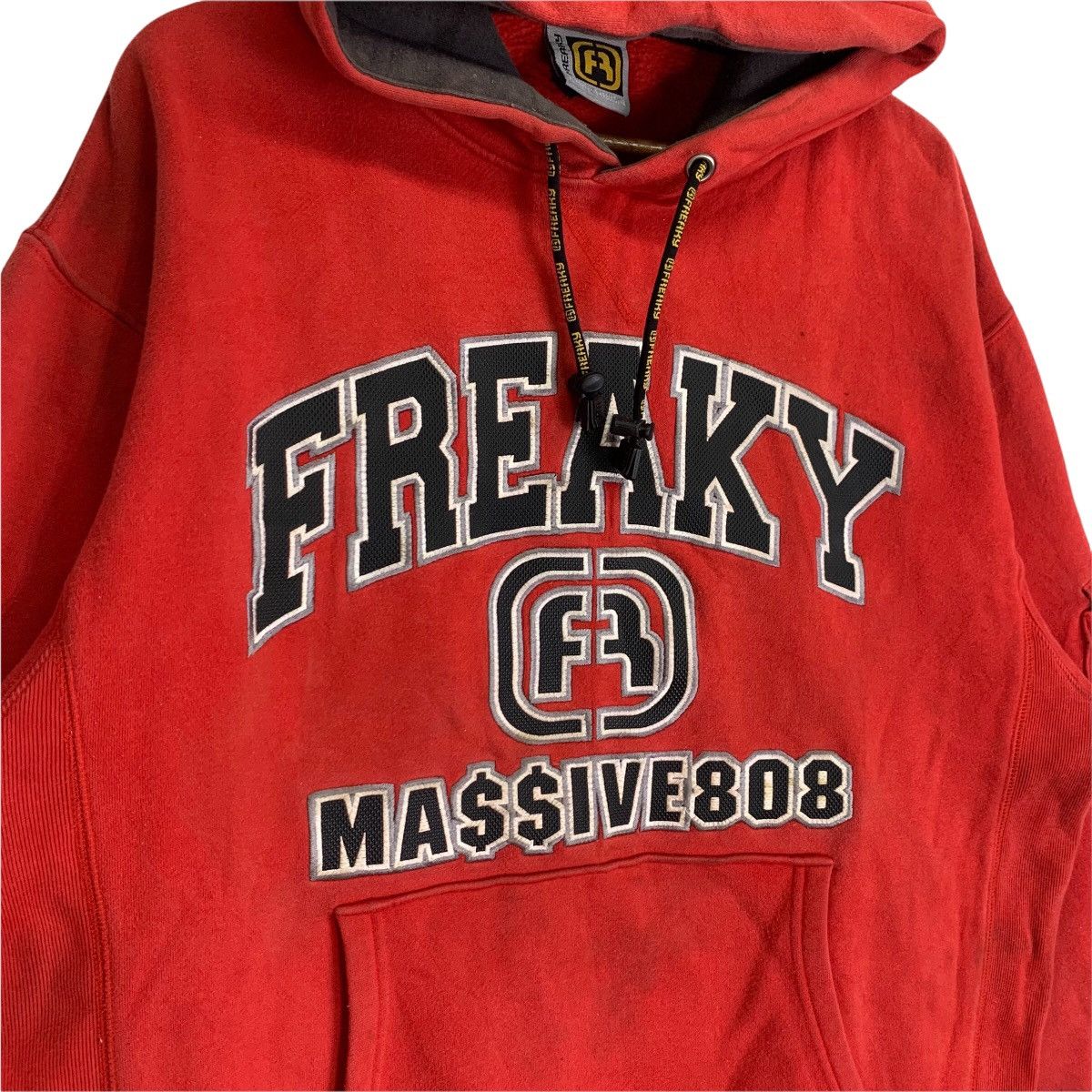 Japanese Brand Vintage Freaky Massive Spellout BigLogo Hoodie Sweatshirt Size US L / EU 52-54 / 3 - 4 Thumbnail