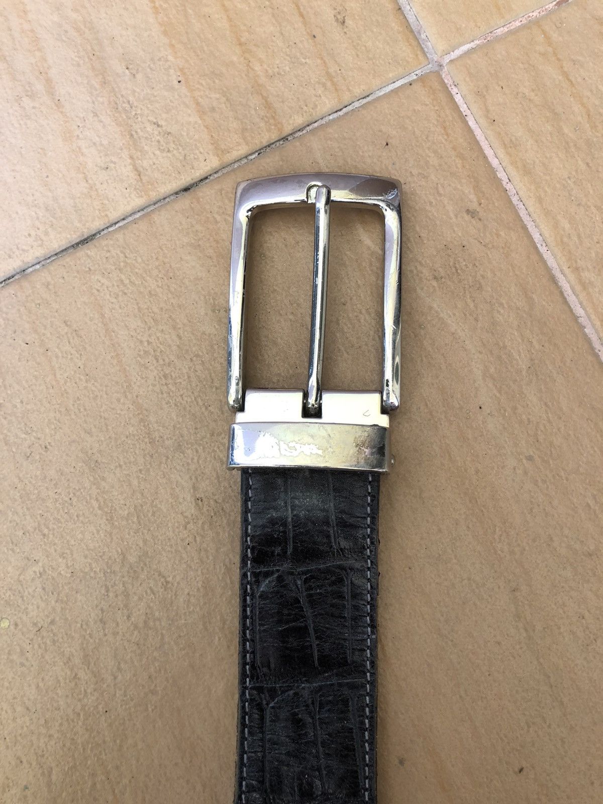 Burberry × Leather Vintage Burberry Black Label Leather Buckle Belts Size ONE SIZE - 3 Thumbnail