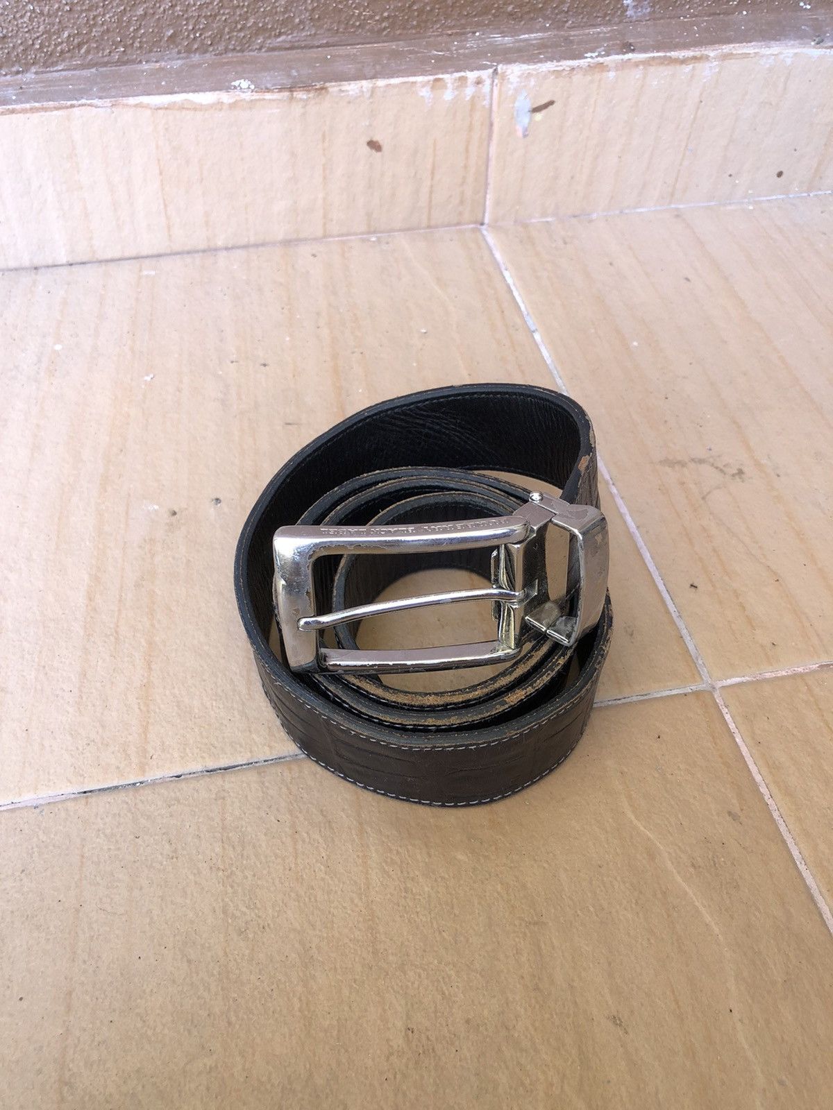 Burberry × Leather Vintage Burberry Black Label Leather Buckle Belts Size ONE SIZE - 2 Thumbnail