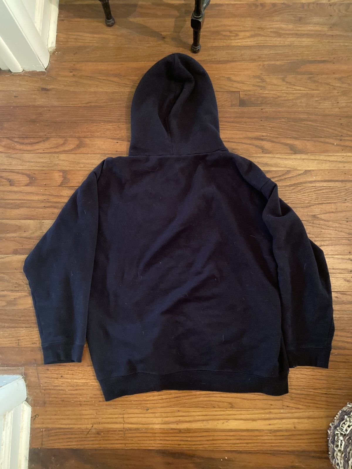Balenciaga Embroidered Logo Hoodie Unisex Navy and Yellow Size M Size US M / EU 48-50 / 2 - 5 Thumbnail