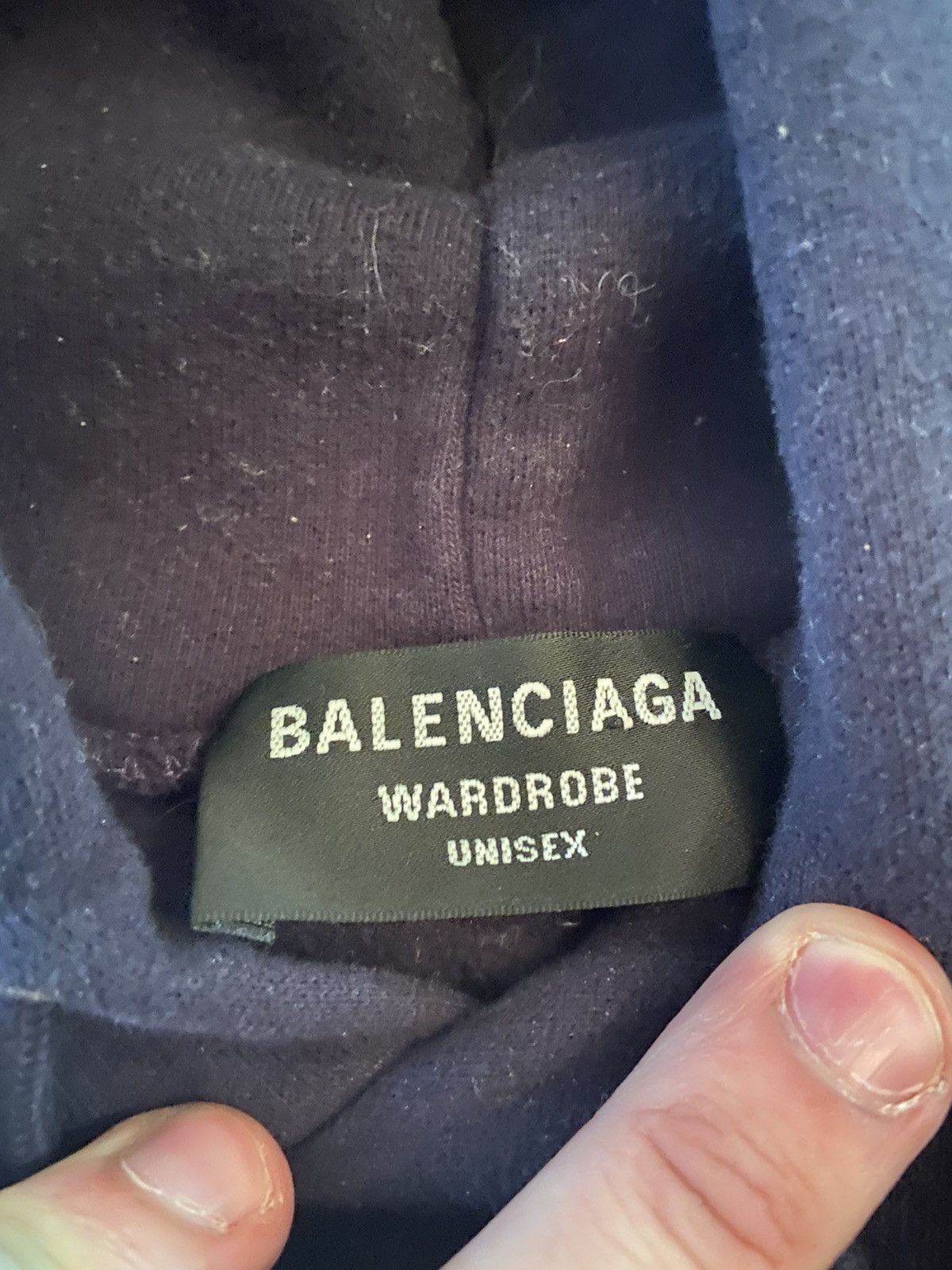 Balenciaga Embroidered Logo Hoodie Unisex Navy and Yellow Size M Size US M / EU 48-50 / 2 - 3 Thumbnail