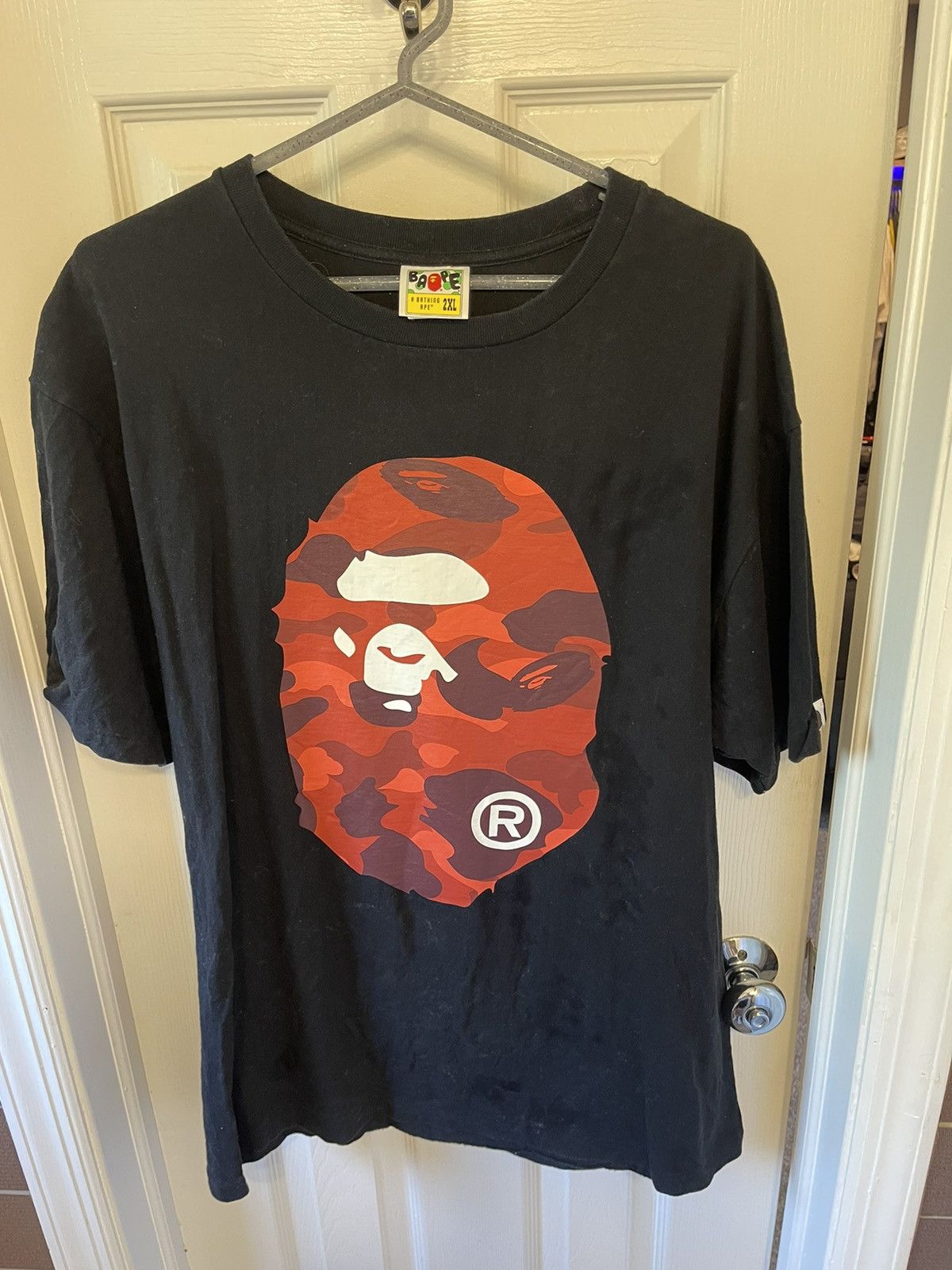 BAPE Color Camo Side Big Ape Head Tee White/Purple