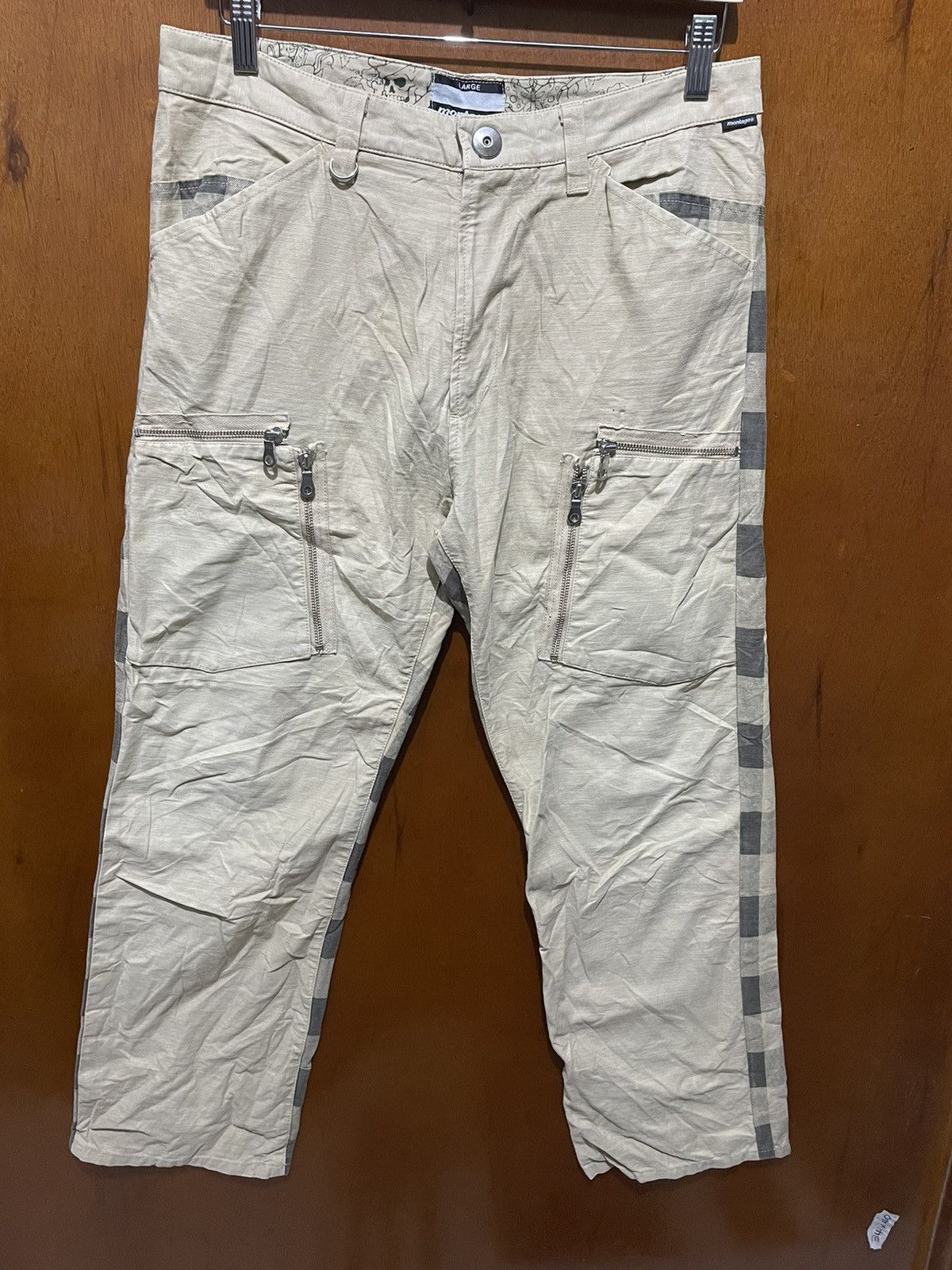 Japanese Brand × Montage Rare Montage Patchwork Multizipper Pants Size US 33 - 1 Thumbnail