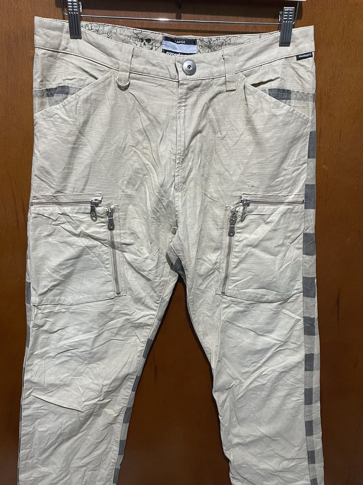 Japanese Brand × Montage Rare Montage Patchwork Multizipper Pants Size US 33 - 2 Thumbnail