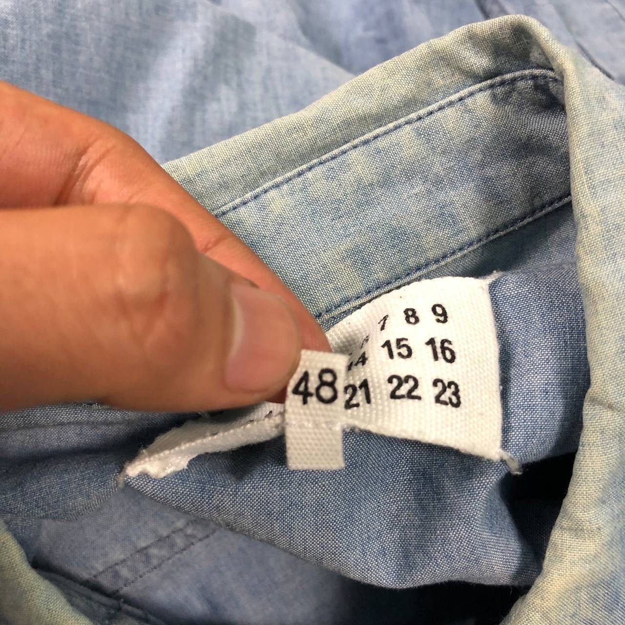 Maison Margiela SS15 Maison Margiela MM6 Artisanal Chambray Denim Shirt Size US M / EU 48-50 / 2 - 9 Thumbnail