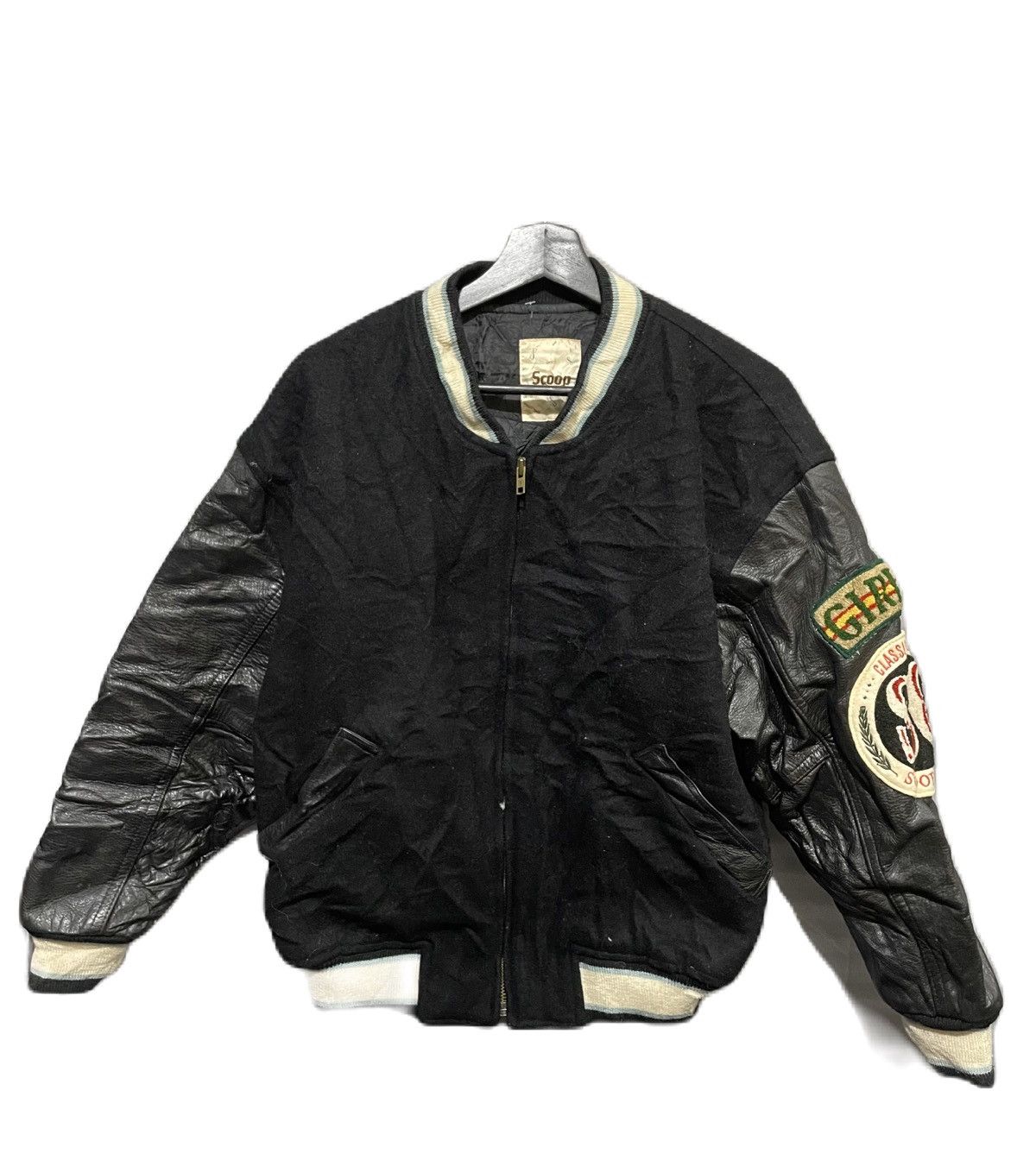 Vintage Vintage Japan Varsity Jacket Leather Size US M / EU 48-50 / 2 - 2 Thumbnail
