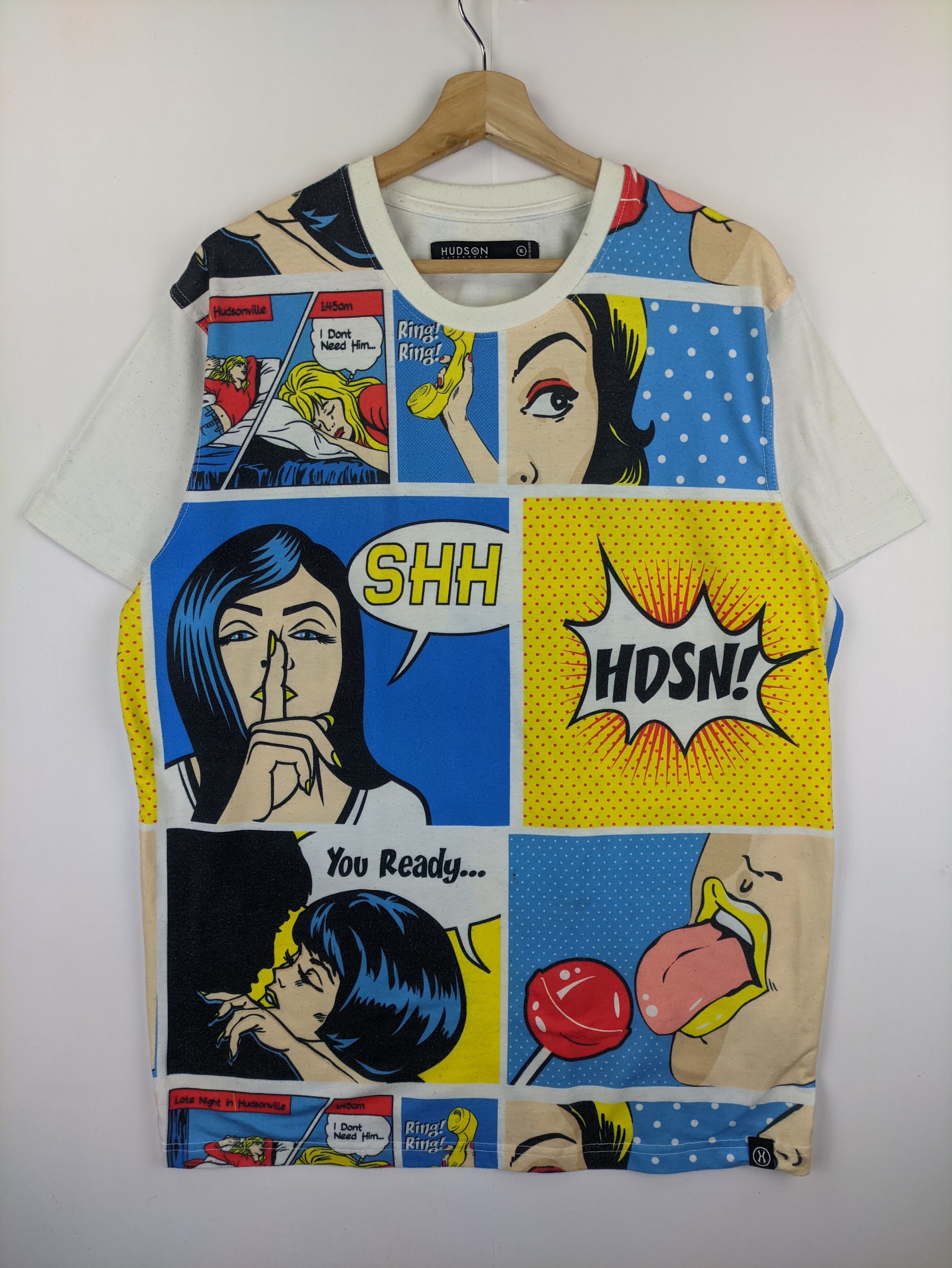 image of Comics Stealst Shirt Thrasher Style Graphic Cartoon Comic Tee, Men's (Size Large)