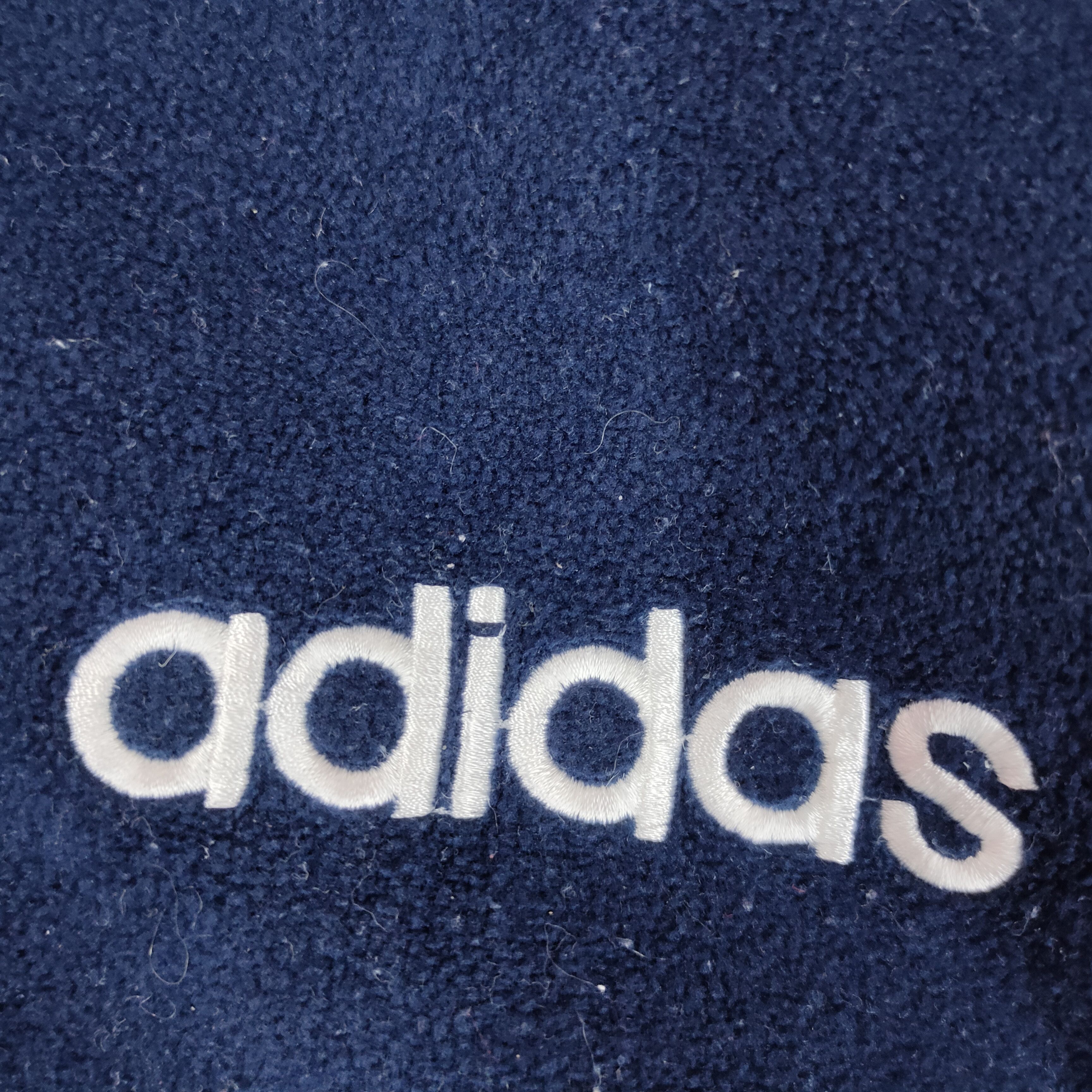 Adidas Vintage ADIDAS Embroid Logo Spellout FullZipper Fleece Size US L / EU 52-54 / 3 - 3 Thumbnail