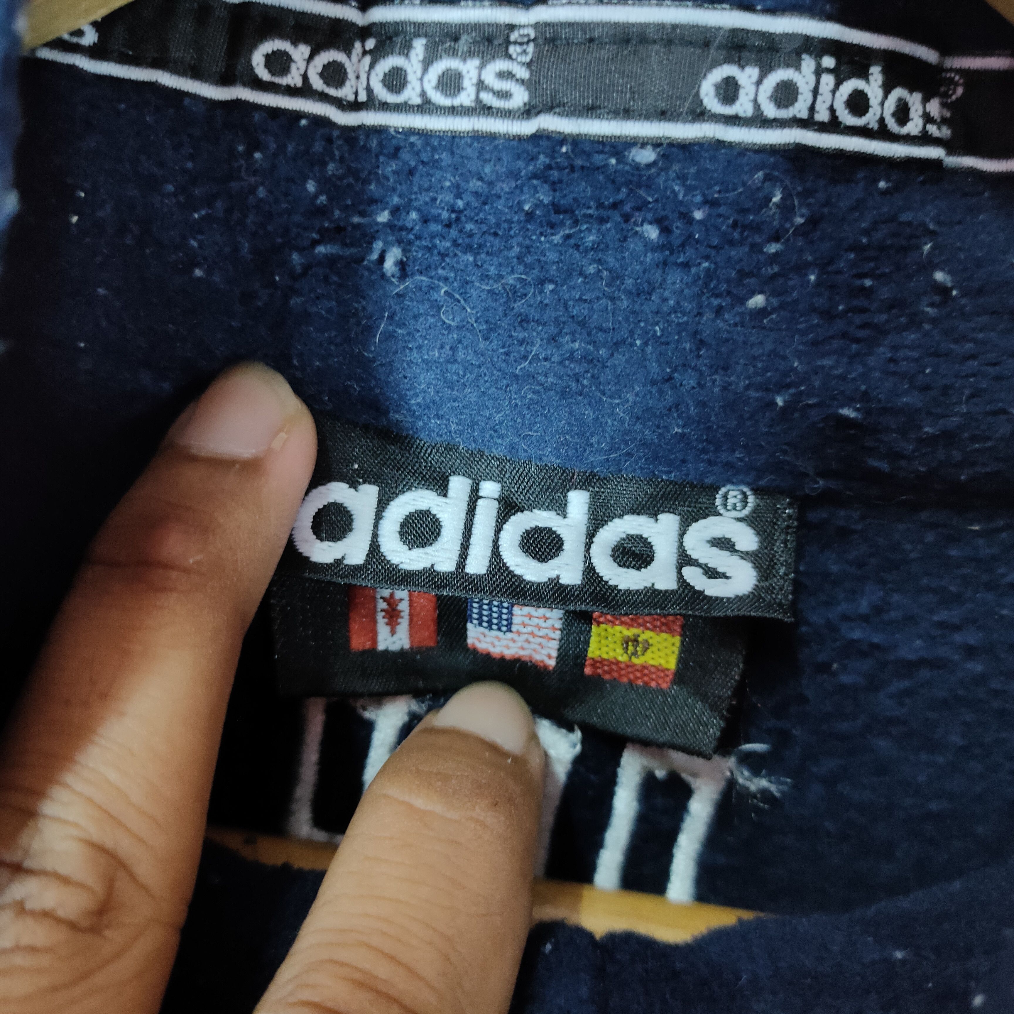 Adidas Vintage ADIDAS Embroid Logo Spellout FullZipper Fleece Size US L / EU 52-54 / 3 - 7 Thumbnail