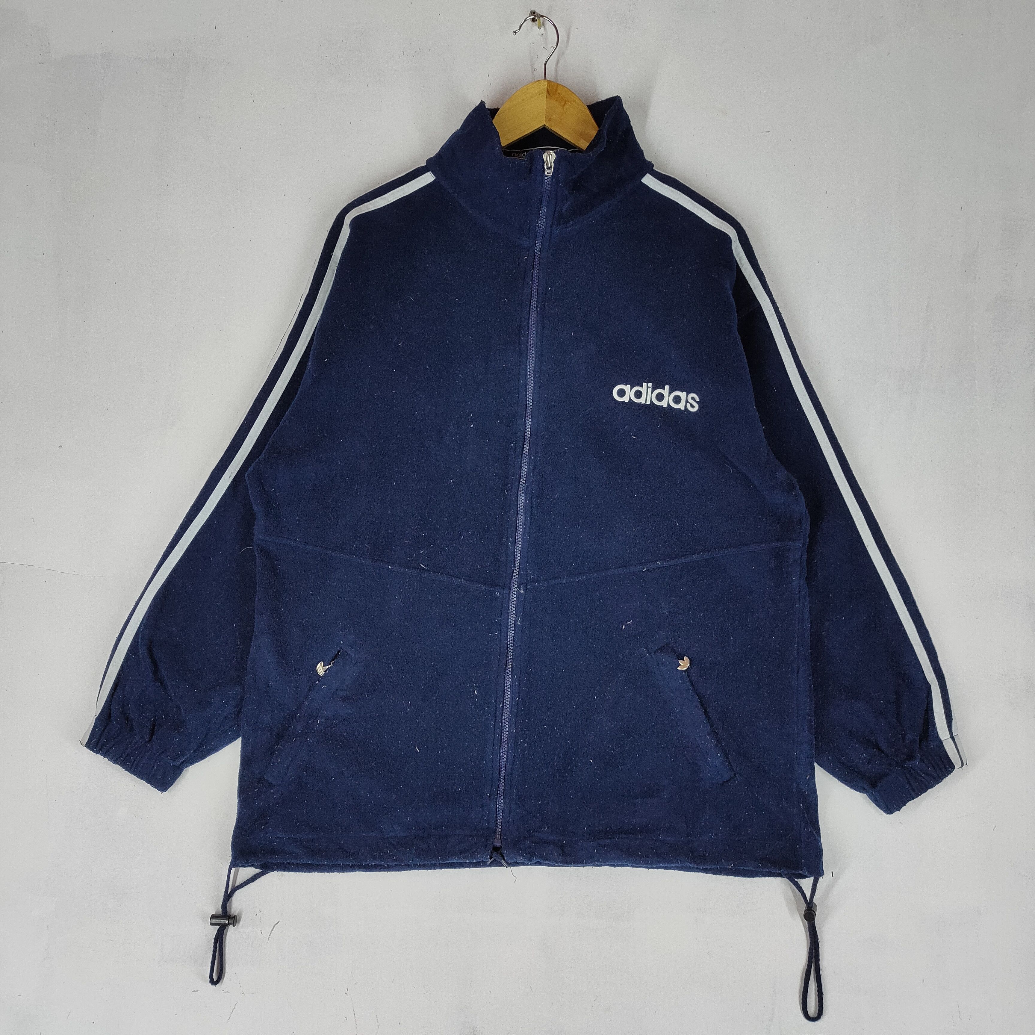 Adidas Vintage ADIDAS Embroid Logo Spellout FullZipper Fleece Size US L / EU 52-54 / 3 - 2 Thumbnail
