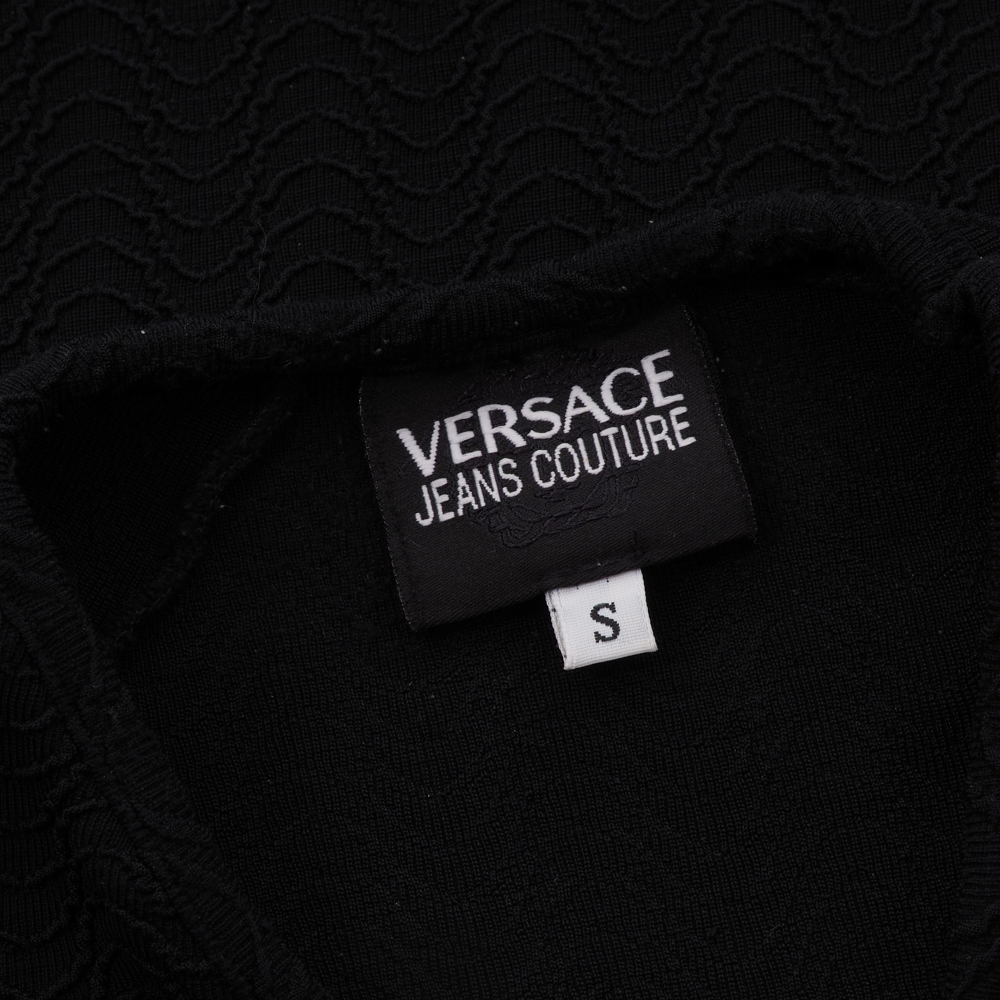 Versace Jeans Couture Versace Jeans Couture Vintage 90s Women's Black Bodysuit Top Size S / US 4 / IT 40 - 6 Thumbnail