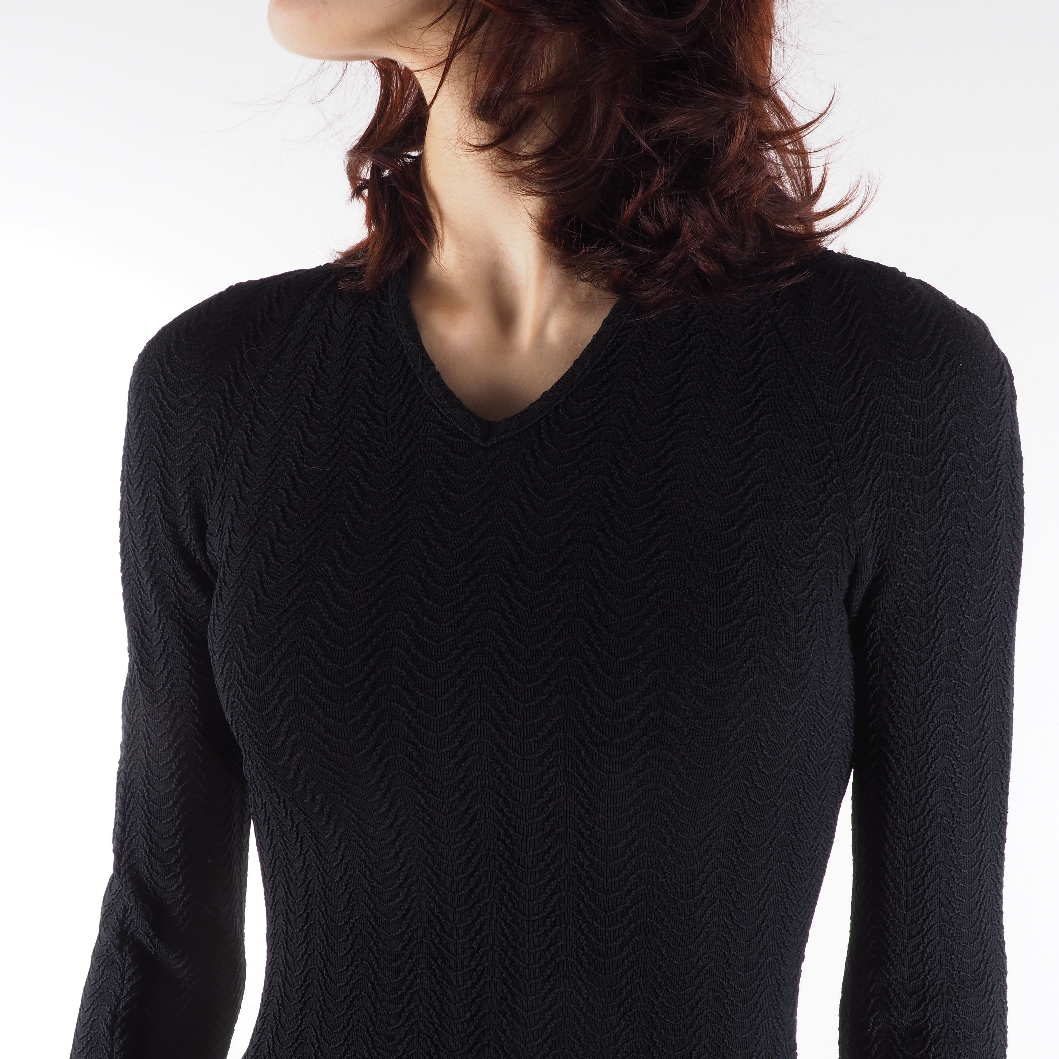 Versace Jeans Couture Versace Jeans Couture Vintage 90s Women's Black Bodysuit Top Size S / US 4 / IT 40 - 3 Thumbnail